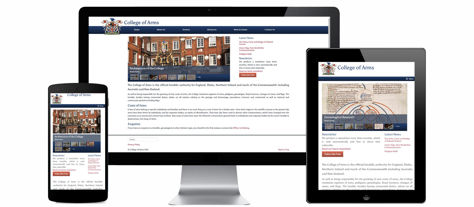 Website for College of Arms